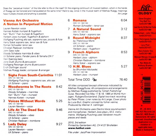 Vienna Art Orchestra: A Notion In Perpetual Morion [CD]