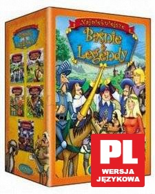 Najpiękniejsze baśnie i legendy: Trzej Muszkieterowie / Legenda o dzielnym Rob Roy'u / Rycerz Ivanhoe / Don Kichot / Człowiek w żelanej masce BOX [5DVD]