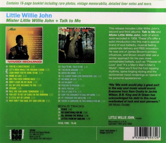 Little Willie John: Mister Little Willie John + Talk To Me [CD]
