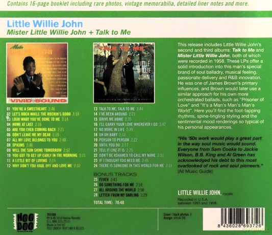 Little Willie John: Mister Little Willie John + Talk To Me [CD]