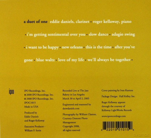 Roger Kellaway, Eddie Daniels: A Duet Of One [CD]