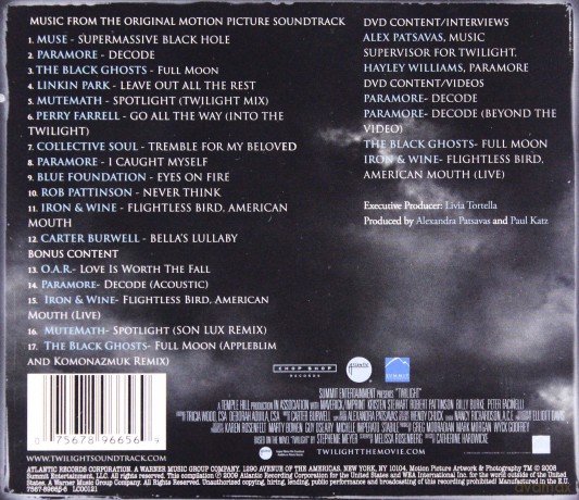 Twilight soundtrack (Zmierzch) (Deluxe Edition) [CD]+[DVD]