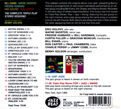 Bill Evans, Wayne Shorter, Eric Dolphy, Freddie Hubbard, Ron Carter: The Complete Triple Play Stereo Sessions [CD]