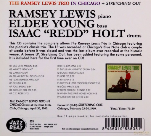 Ramsey Lewis Trio: In Chicago + Streching Out [CD]