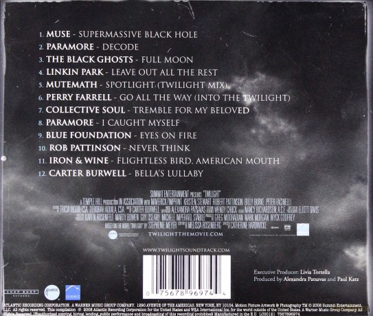 Twilight soundtrack (Zmierzch) (Carter Burwell) [CD]