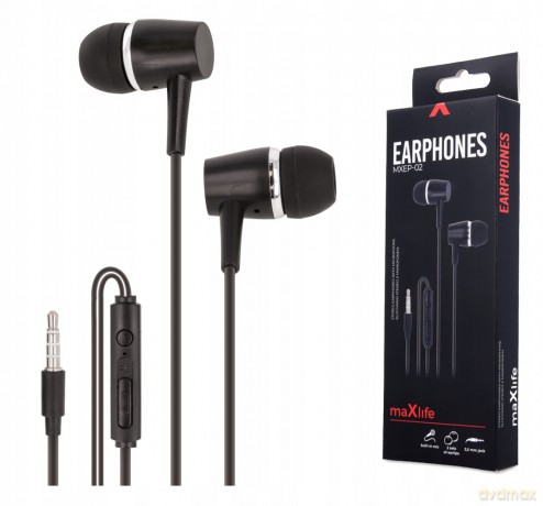 Słuchawki douszne przewodowe Maxlife MXEP-02 czarne