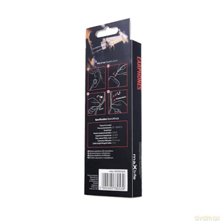 Słuchawki douszne przewodowe Maxlife MXEP-02 czarne