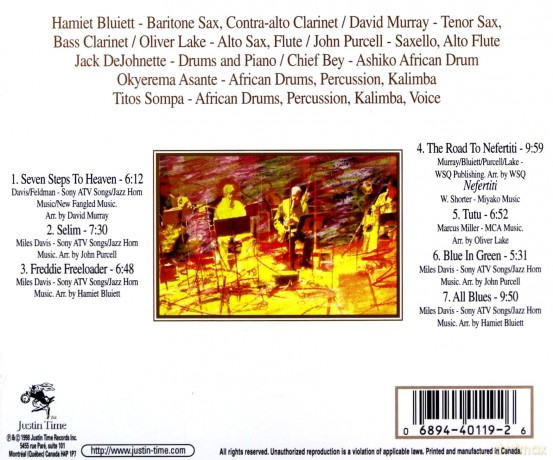 World Saxophone Quartet: Selim Sivad - A Tribute To Miles Davis [CD]