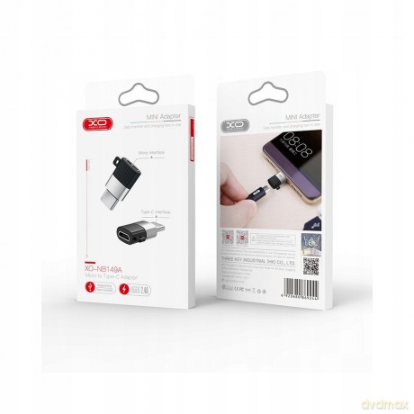 XO adapter NB149-A micro-USB do USB-C czarny