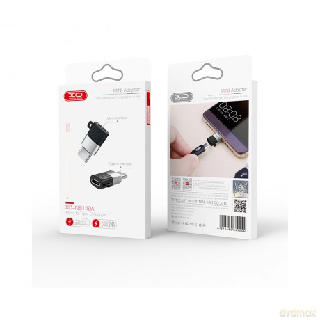 XO adapter NB149-A micro-USB do USB-C czarny