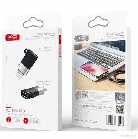 XO adapter NB149-D USB-C do lightning czarny