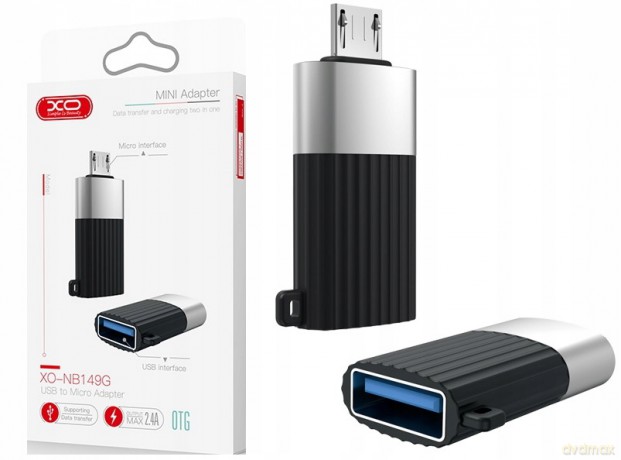 XO adapter NB149-G USB do micro-USB czarny