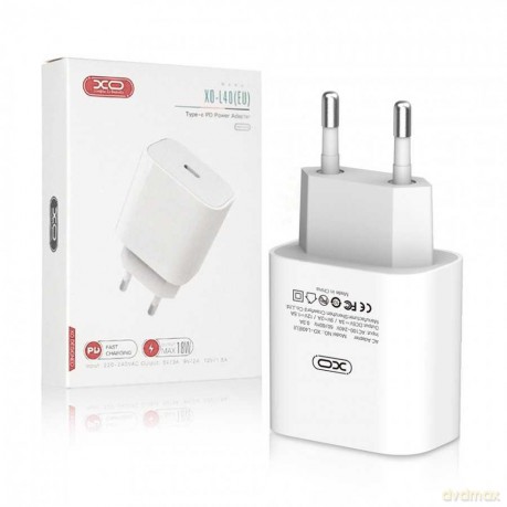 XO Ładowarka sieciowa L40 PD USB-C 18W biała 1USB