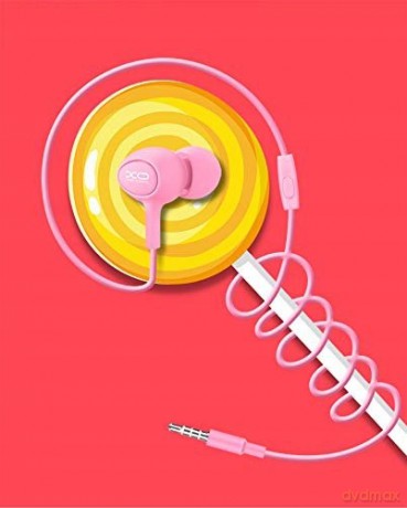 XO Słuchawki przewodowe S6 jack 3,5mm różowa