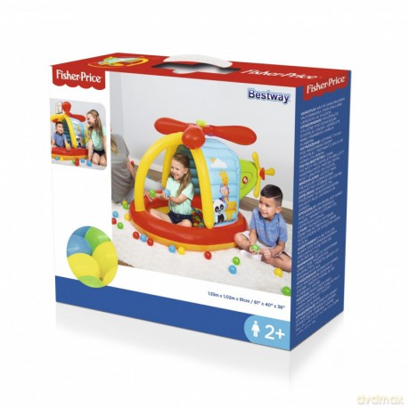 Dmuchany helikopter Fisher Price z piłkami