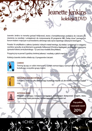 Chic - Jeanette Jenkins: Cardio / Szczupłe uda / Astanga joga [3DVD]