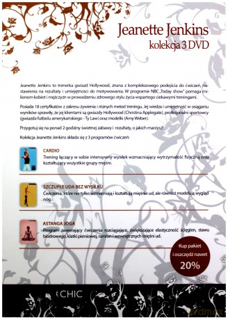 Chic - Jeanette Jenkins: Cardio / Szczupłe uda / Astanga joga [3DVD]