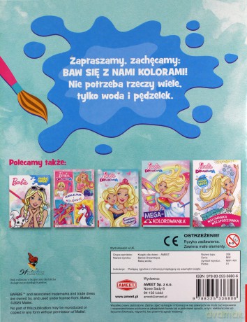 Barbie dreamtopia maluj wodą MW-1401 [KSIĄŻKA]