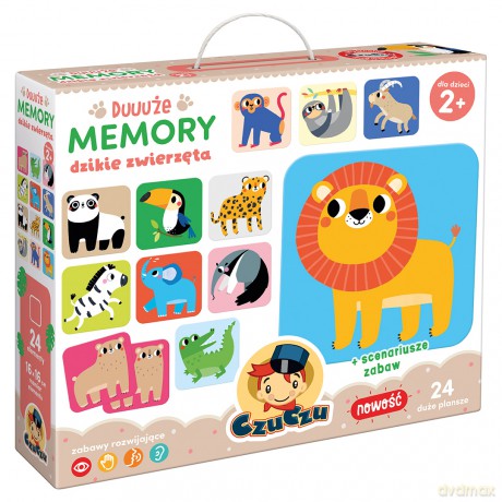 Gra Duuuże memory Dzikie zwierzęta 2+