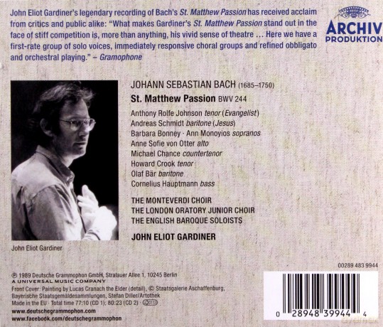 Sir John Eliot Gardiner: Bach: St Matthew Passion [2CD]