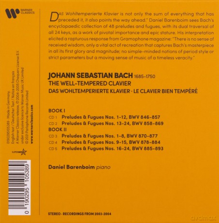 Daniel Barenboim: Bach: The Well-Tempered Clavier [5CD]