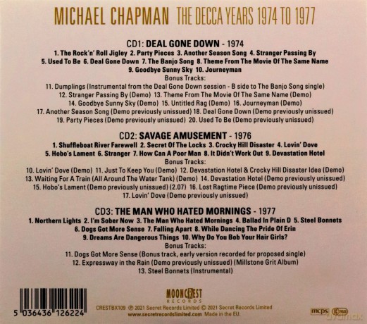 Michael Chapman: Decca Years 1974-1977 [3CD]