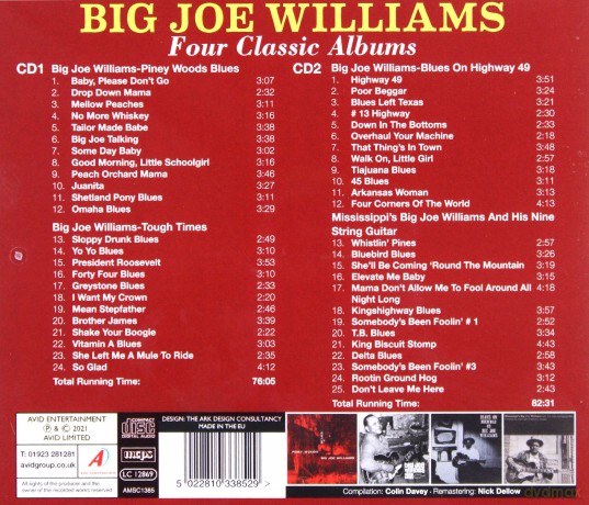 Big Joe Williams: Four Classic Albums [2CD]