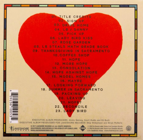 Lady Bird soundtrack soundtrack (Jon Brion) [CD]