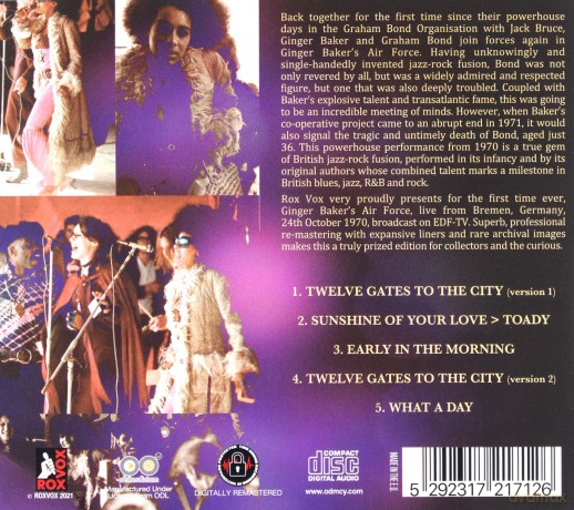 Ginger Baker/Graham Bond: Live Bremen 1970 [CD]