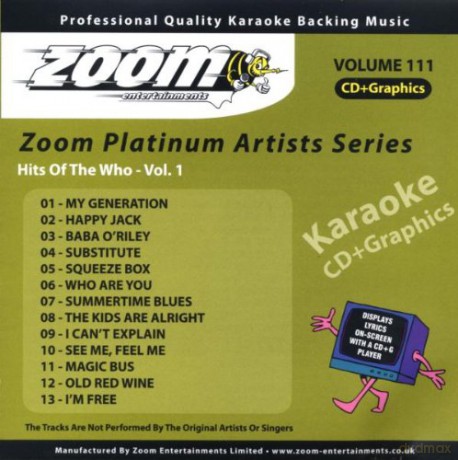 Zoom Karaoke: Platinum Artists Series Vol. 111: Hits Of The Who Vol. 1 [CD]