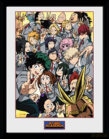My Hero Academia: School Group Framed Print 30cm x 40cm