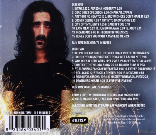 Frank Zappa: The Manchester Mystery [2CD]