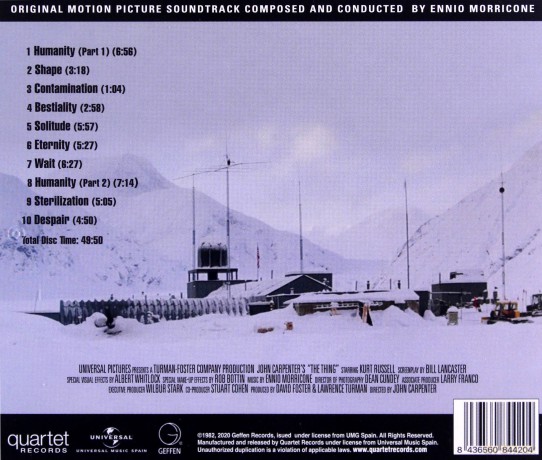The Thing soundtrack soundtrack (Coś) (Ennio Morricone) [CD]