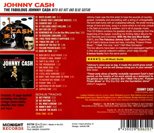 Johnny Cash: The Fabulous Johnny Cash + With His Hot and Blue Guitar [CD]
