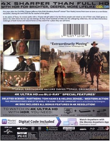 News of the World (Nowiny ze świata) [Blu-Ray 4K]+[Blu-Ray]