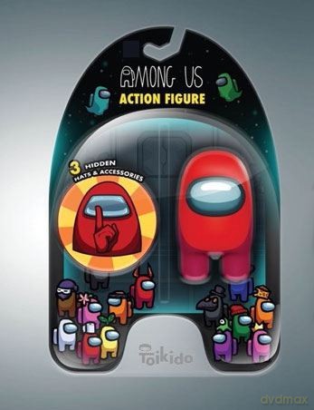 Among Us Action Figures 1 pack window box (S1)+ 3 hidden hats& accessories