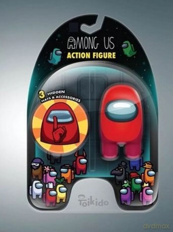 Among Us Action Figures 1 pack window box (S1)+ 3 hidden hats& accessories