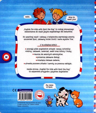 English for Kids with Spot the Dog. Język angielski dla malucha z naklejkami. 3-4 lata - Katarzyna Łanocha [KSIĄŻKA]