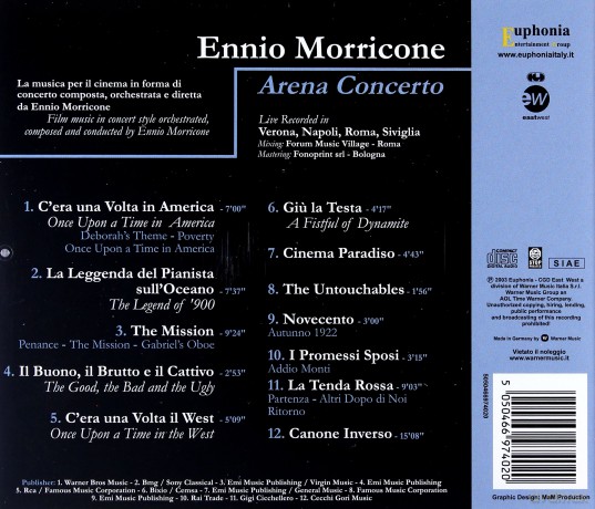 Ennio Morricone Arena Concerto [CD]