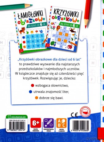 Krzyżówki obrazkowe dla dzieci od 6 lat - Beata Karlik [KSIĄŻKA]