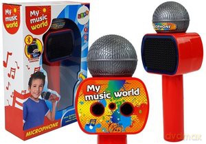 Mikrofon Dziecięcy Bezprzewodowy Karaoke Głośnik Bluetooth Czerwony