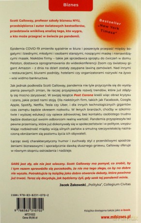 POST CORONA - od kryzysu do szans Biznes w czasach pandemii - Scott Galloway [KSIĄŻKA]