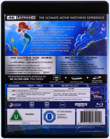 The Little Mermaid (Mała Syrenka) [Disney) [Blu-Ray 4K]+[Blu-Ray]