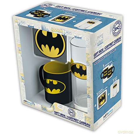 DC COMICS - Pck Glass 29cl + Coaster + Mini Kubek Batman