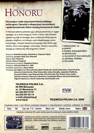 Czas Honoru sezon 1 (odcinki 7-13) [2DVD]