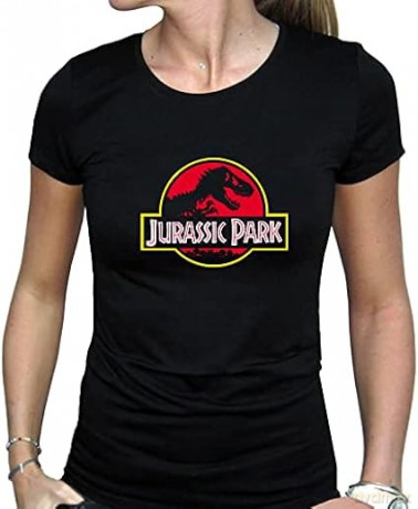JURASSIC PARK - Tshirt Logo woman black