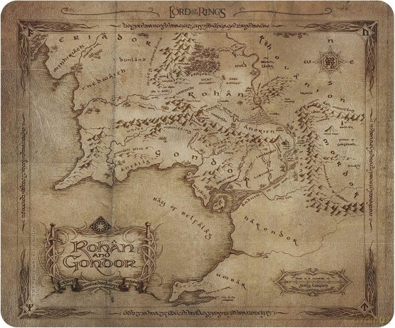 LORD OF THE RINGS - Elastyczna podkładka pod myszkę - Rohan & Gondor map
