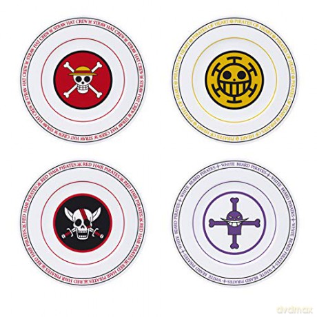ONE PIECE - Set of 4 Plates - Emblems