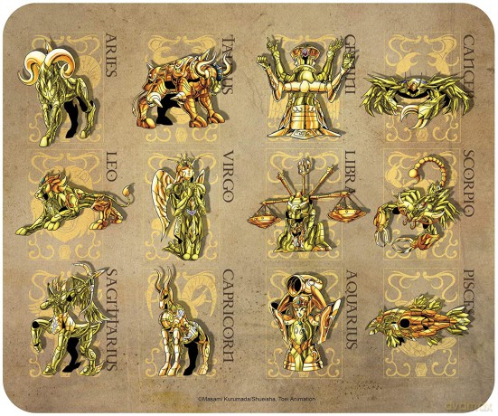SAINT SEIYA - Elastyczna podkładka pod myszkę - Gold armors