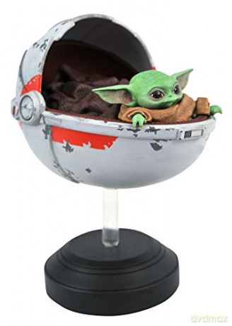 STAR WARS - THE MANDALORIAN CHILD W/ PRAM - 14 cm (Gwiezdne Wojny)